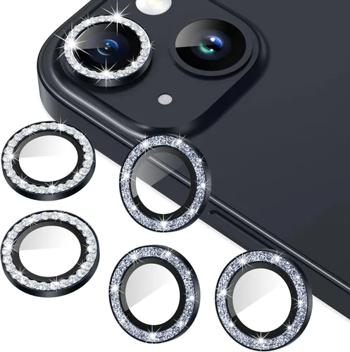 Miniatura 10 de AGVEE Paquete de 6 protectores de lente de cámara para iPhone 14 Pro de 6.1 pulgadas/14 Pro Max de 6.7 pulgadas, con diamantes brillantes y anillo