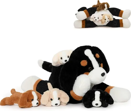 Miniatura 13 de MorisMos Juguetes de Peluche de Tigre - Conjunto Suave de Peluche de Tigre Mamá y Bebés, Tamaño Grande, 20 pulgadas