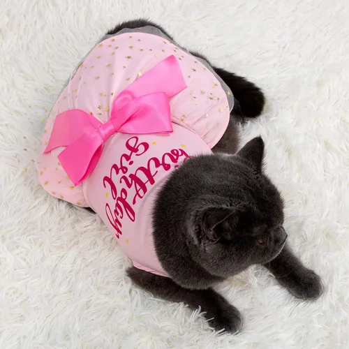 Miniatura 5 de Vestido de tul para perro de cumpleaños para niña, ropa para perro, vestidos de festival de vacaciones, disfraces de fiesta para cachorros, camisas