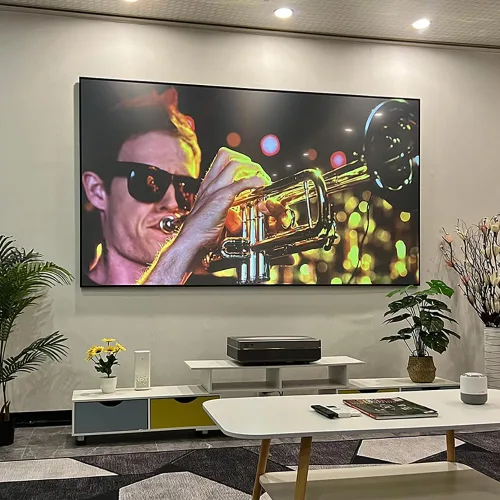 Miniatura 3 de Pantalla ALR para proyector UST, pantalla de proyector de marco fijo ALR de 120 pulgadas, montaje en pared 16:9 8K/4K 3D, pantalla de proyección