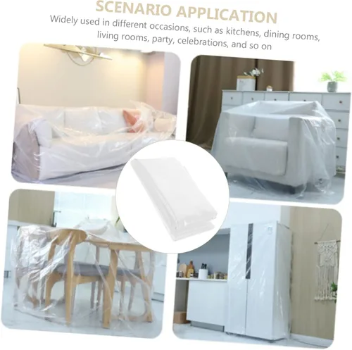 Miniatura 5 de DECHOUS Funda antipolvo para sofá, funda de cama para mascotas, funda de plástico para cama, protectores de muebles de plástico, funda de sofá