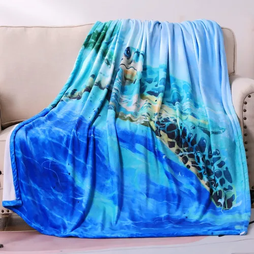 Miniatura 11 de Sviuse Manta de Tortuga Marina Costera Manta Náutica y de Playa Mantas Decorativas de Tortugas para Niños y Adultos Regalos de Tortuga