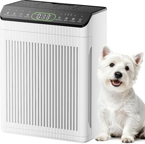 Purificadores de aire para el hogar, habitación grande de hasta 2200 pies cuadrados con filtros lavables, purificadores de aire EVALIT para Blanco