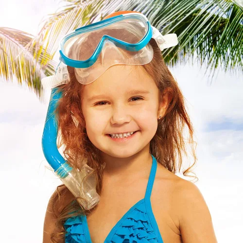 Miniatura 8 de Juego de esnórquel para niños, máscara de buceo para niños, gafas de natación antivaho y equipo de esnórquel seco para niños y niñas de 4 a 14 años