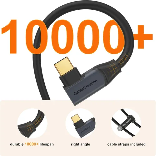 Miniatura 3 de CableCreation Compatible con Quest 2/Quest Pro Link Cable de 10 pies, cable USB C de 5 Gbps de transferencia de datos de alta velocidad, carga