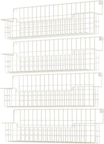 Miniatura 14 de Soporte de pared para especias, organizador de especias para gabinete y puerta de despensa, juego de 4 estantes colgantes para especias que ahorran