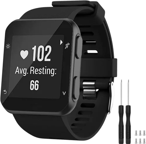 Miniatura 11 de GVFM banda compatible con Garmin Forerunner 35, silicona suave correa de repuesto para reloj inteligente Garmin Forerunner 35, se ajusta a muñeca