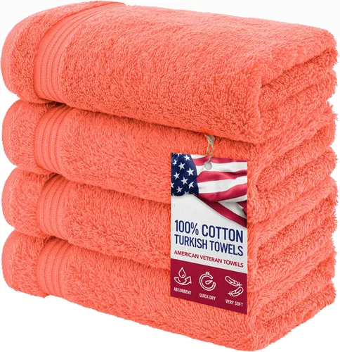 Miniatura 72 de Toalla American Veteran, Juego de Toallas de Mano para Baño de 4, 100% Conjunto de Toallas de Mano Turcas de Algodón, Toallas de Mano Suave