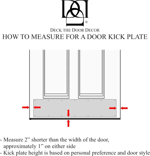 Miniatura 6 de Deck the Door Decor Placa para puerta – Aluminio anodizado – Montaje con tornillo – Negro satinado, níquel satinado, latón brillante y acabado
