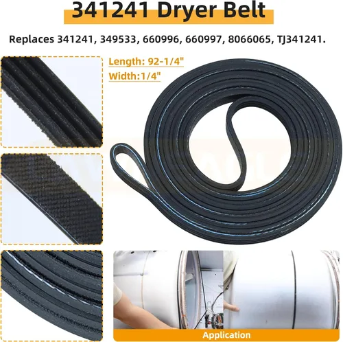 Miniatura 4 de WPW10314173 Kit de soporte de tambor de rodillo para secadores Whirlpool Maytag Includes WPW10314173 Roller Drum Support Kit with WP691366 Idler