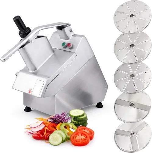 Tartle - Cortador de verduras comercial de 550 W y procesador de alimentos, cortador automático multifunción de 110 V, rebanador de verduras,