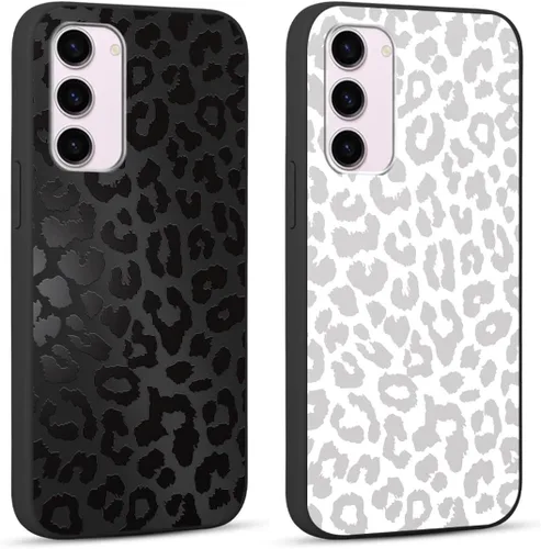 Miniatura 95 de 2 Pack Funda con lindo estampado de chita para Samsung Galaxy S22 Ultra 5G de 6.8", Fundas con patrón de leopardo de lujo, diseño de silicona suave