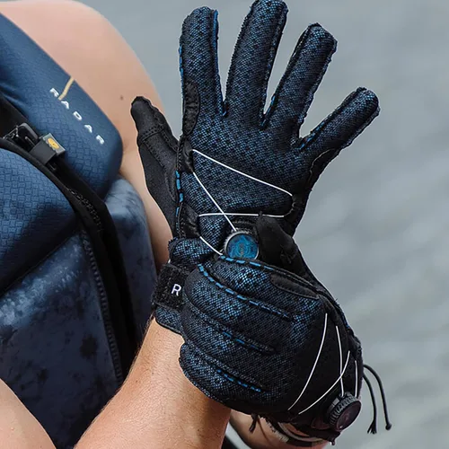 Miniatura 6 de Radar Guantes de deportes acuáticos Vapor-A BOA para hombre, palma de agarre Amara, construcción Ariaprene, dedos precurvados, ajuste sin costuras