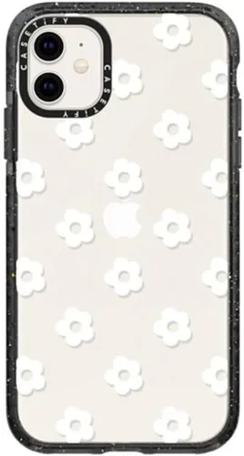 Miniatura 111 de CASETiFY Impact - Funda para iPhone 11 - Flower Power Retro - Negro Transparente