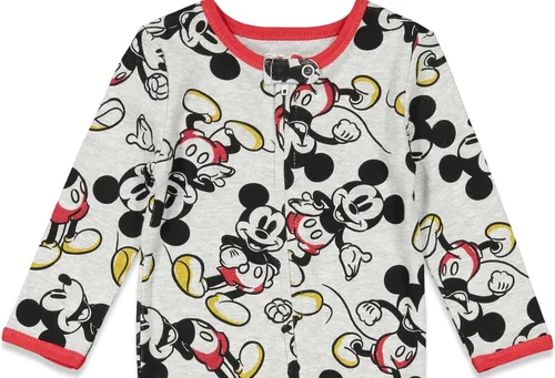 Miniatura 5 de Disney Mickey Mouse - Paquete de 2 mamelucos con cremallera para bebé recién nacido a bebé