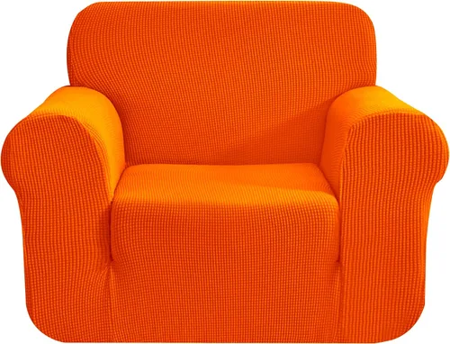 Miniatura 13 de CHUN YI - Funda elástica de 1 pieza para sillón grande, funda protectora suave de Jacquard con elastano, detalle de cuadros y parte inferior