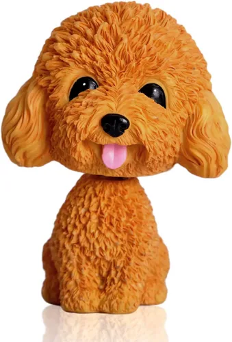 Miniatura 15 de IBWell Mini perro con cabeza de resina, para decoración de tablero de tablero de tablero de auto