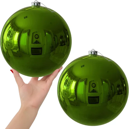 Miniatura 66 de Bolas de Navidad Grandes de 3.2" en Azul Bebé - Adornos para Árbol de Navidad, Bolas Colgantes Inastillables para Cumpleaños, Halloween, Boda