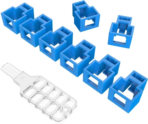 Miniatura 11 de 20 unidades de bloqueo de cable de red RJ45 con 1 llave, cable de red RJ45 con bloqueo, cable Ethernet con bloqueo, súper categoría 5 categoría 6