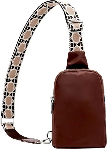 Miniatura 13 de INICAT Bolsos cruzados pequeños de nailon para mujer, bolsa de 1 litro para hombre, bolsa de hombro, riñonera, artículos esenciales de viaje