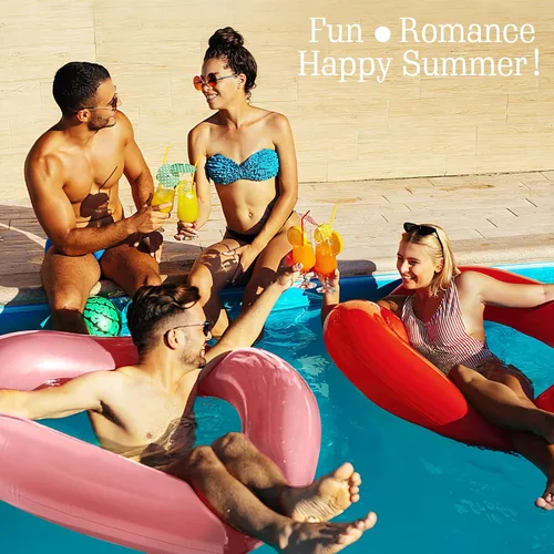 Miniatura 4 de HeySplash Flotadores de piscina, tubos de piscina para adultos, flotadores inflables divertidos para piscina, playa, lago, río, fiesta, decoración