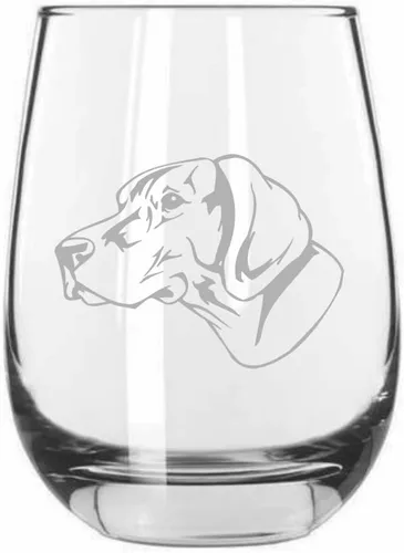 Miniatura 190 de Sakhalin Husky Dog - Copa de vino grabada personalizada de 15.25 onzas sin tallo