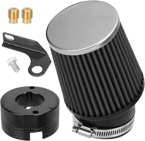 YOXUFA 62mm Adaptador de Filtro de Aire de Bicicleta Mini Etapa 1 para Predator 301cc 420cc GX340 GX390 11 13Hp Motor Clon Go Kart Carritos de Golf