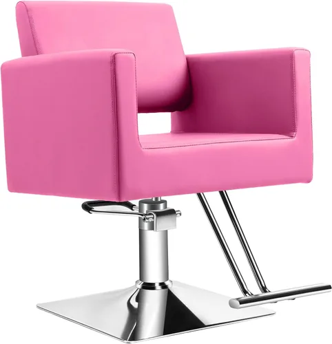 Miniatura 10 de Silla de peluquería para peluquería, capacidad de 330 libras, con bomba hidráulica resistente, equipo de belleza giratorio de 360°, estilista