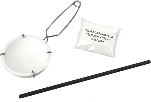 Juego de varillas de fundente de cerámica grande para crisol de cerámica, kit de fusión de cobre de oro y plata
