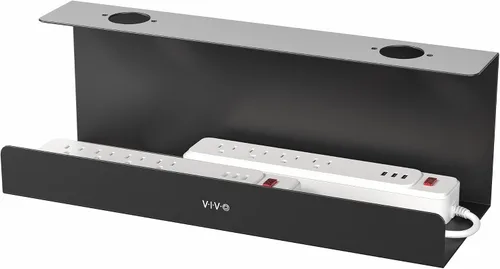 Miniatura 10 de VIVO - Bandeja de gestión de cables para debajo del escritorio de 17 pulgadas, soporte para extensión de alimentación, organizador de cables