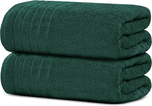 Miniatura 19 de Tens Towels - Paquete de 2 sábanas de baño extra grandes de 35 x 70 pulgadas, 100% algodón, más grandes y más ligeras, secan más rápido, súper Negro