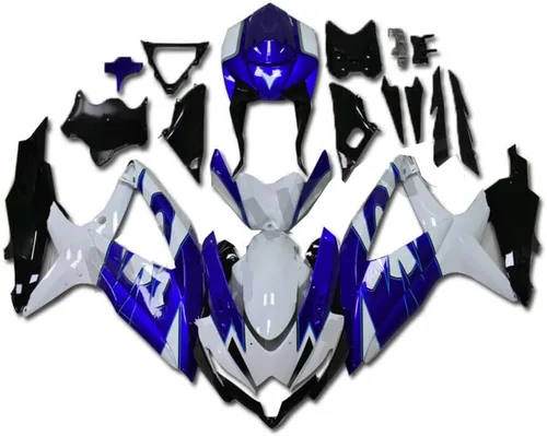 Miniatura 12 de Carenado de carrocería de plástico plateado blanco negro apto para Suzuki 2008 2009 2010 GSXR 600 750 inyección ABS nuevo Aftermarket Kit de marco