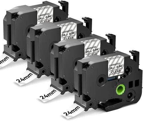 Miniatura 8 de TZe - Cinta TZ de 0.47 pulgadas, laminada de 0.47 pulgadas, cinta de etiquetas transparente de repuesto para Brother P Touch TZe-131 TZe131, cinta
