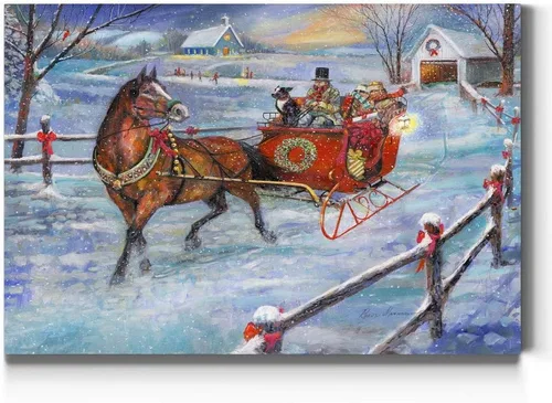 Miniatura 36 de Renditions Galley - Arte de pared de Papá Noel de dibujos animados, fondo de copo de nieve verde y blanco, decoraciones de Navidad lindas y frescas