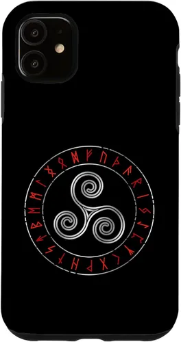 Miniatura 6 de iPhone 12 Pro Max - Triskele de mitología nórdica - Carcasa celta con runas vikingas rúnicas