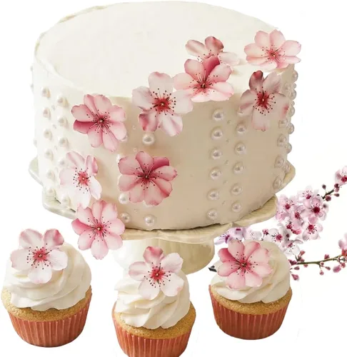 Miniatura 6 de Sugar Robot - Flores comestibles de amapola - Tamaño pequeño - Decoraciones comestibles para tartas de flores - Hecho a mano - Hecho en los Estados