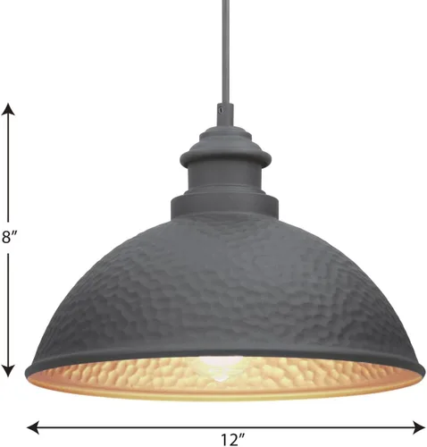 Miniatura 7 de Progress Lighting Englewood Collection - Farol colgante para exteriores con 1 luz, color negro