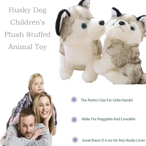 Miniatura 2 de Peluche de perro Husky de 9.8 pulgadas, adorable regalo para niños