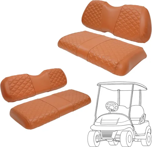 Miniatura 26 de Fundas de asiento de carrito de golf, delanteras y traseras, impermeables y resistentes al sol, de piel de vinilo de grado marino, accesorios