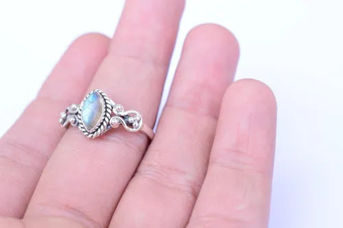 Miniatura 8 de Ring, 925 Sterling Silver Statement Ring For Women, Handmade Ring Gemstone Promise Ring for Birthday Christmas Gift For Her Ring Size US