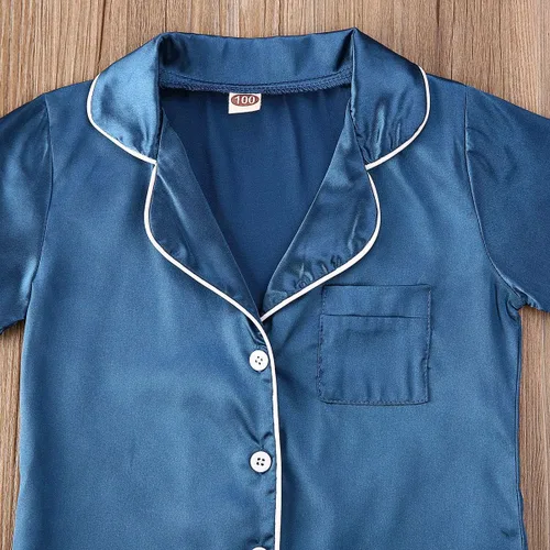 Miniatura 70 de Conjunto de pijama de manga larga con botones para niña pequeña, conjunto de ropa de dormir