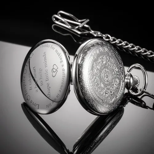 Miniatura 5 de Hicarer Reloj de bolsillo para profesores, números arábigos, reloj de bolsillo para hombres, mujeres, suministros de agradecimiento para profesores