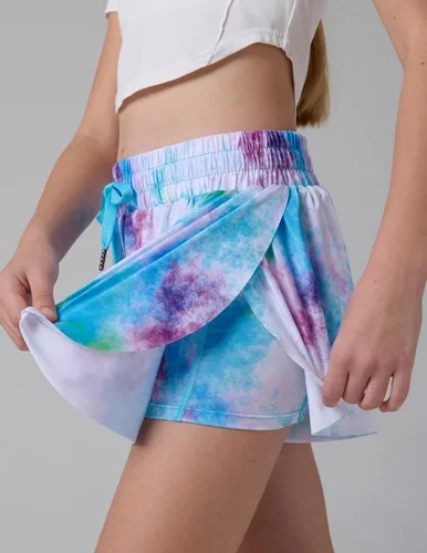 Miniatura 71 de Paquete de 3 pantalones cortos fluidos para niñas con forro de elastano, 2 en 1, faldas de mariposa para jóvenes, para fitness, correr, deportes