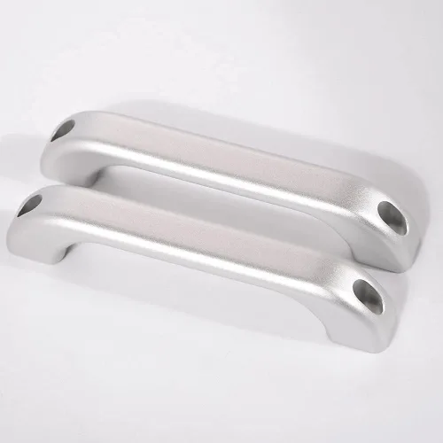 Miniatura 2 de Manija de agarre de puerta interior Aleación de aluminio para Land Rover Defender 90 110 Interior A-Pillar Handle Car Accesorios (Plata)