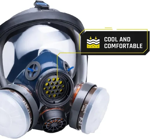 Miniatura 8 de Parcil Distribution Full Face Respirator Mask with Filters – Durable Full Face Respirator Mask, Bayonet Filter Compatible