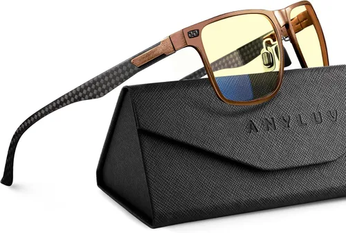 Miniatura 34 de ANYLUV Blue Light Glasses Men, Carbon Fiber Working Blue Light Blocking Glasses Relieve Eyestrain for Men Women