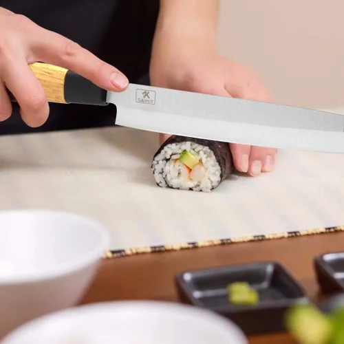 Miniatura 7 de Sashimi - Cuchillo de sushi de 7 a 9 pulgadas, cuchillos de deshuesado perfectos para pescado, pan de chef, para cortar sushi/fileteado de pescado