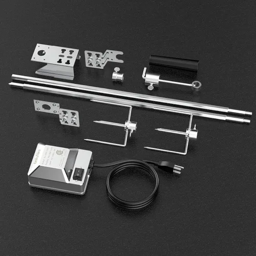 Miniatura 6 de Kit de rotisería de reemplazo con parrilla universal Onlyfire - Varilla hexagonal / motor eléctrico de acero inoxidable, 45