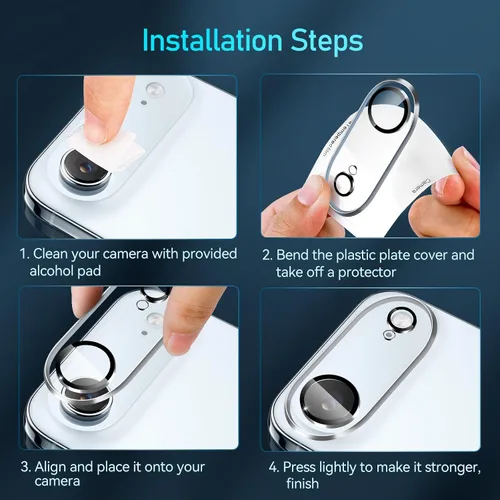 Miniatura 7 de ivoler Paquete de 4 protectores de lente de cámara para iPhone Air de 6.5 pulgadas, protector de pantalla de vidrio templado [compatible con fundas]