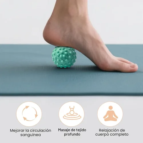 Miniatura 4 de Bola de Masaje para Pies de Liberación Miofascial, Alivio del Dolor de Fascitis Plantar, Herramienta de Masaje para Músculos Agitados y Pies 3 Bola